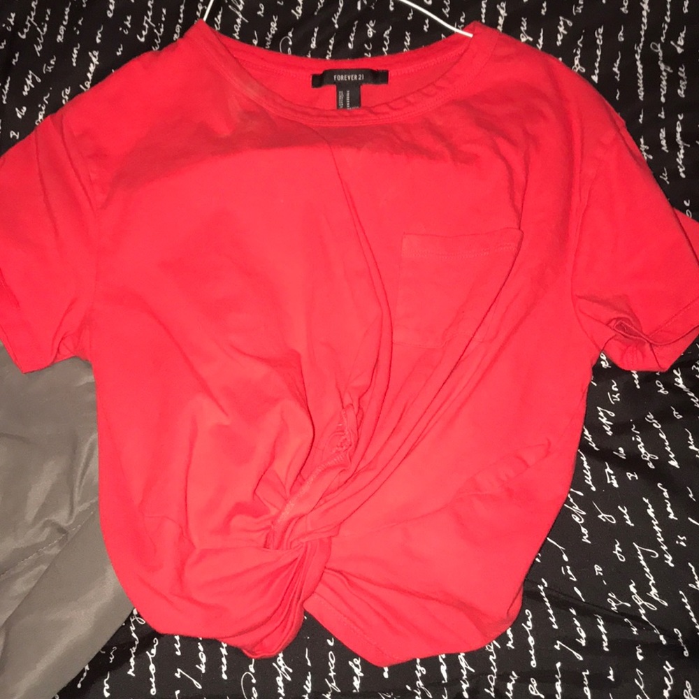 red crop top Tee